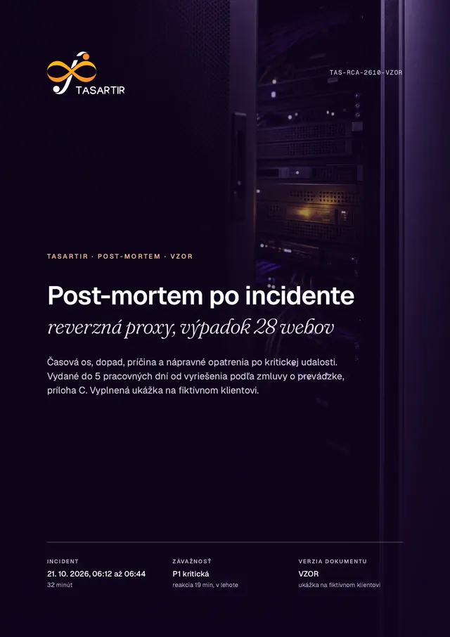 Obálka rozboru incidentu